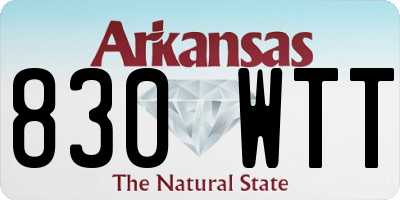 AR license plate 830WTT