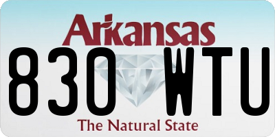 AR license plate 830WTU