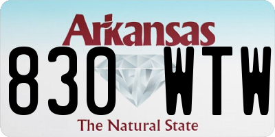 AR license plate 830WTW