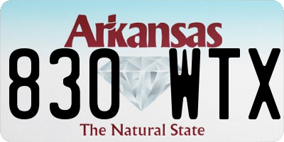 AR license plate 830WTX
