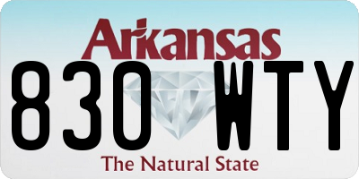 AR license plate 830WTY