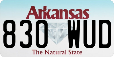 AR license plate 830WUD
