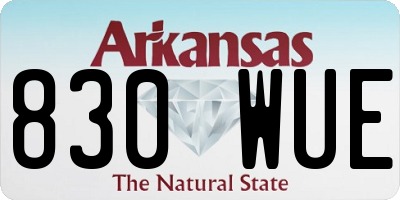 AR license plate 830WUE