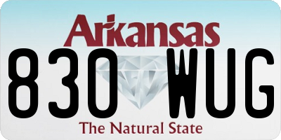 AR license plate 830WUG
