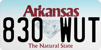 AR license plate 830WUT