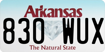 AR license plate 830WUX