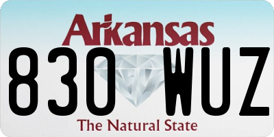 AR license plate 830WUZ