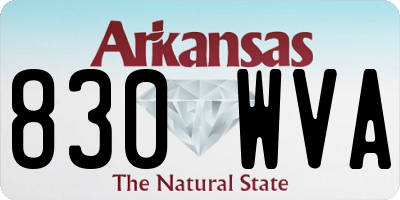 AR license plate 830WVA