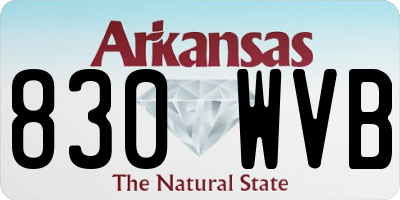 AR license plate 830WVB