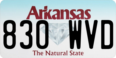 AR license plate 830WVD