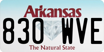 AR license plate 830WVE