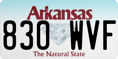 AR license plate 830WVF