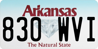 AR license plate 830WVI