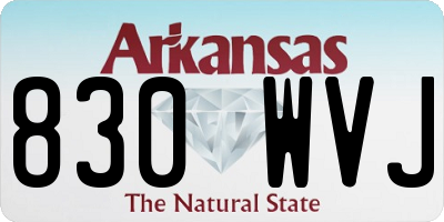 AR license plate 830WVJ