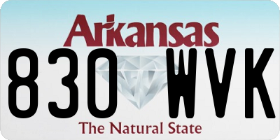 AR license plate 830WVK