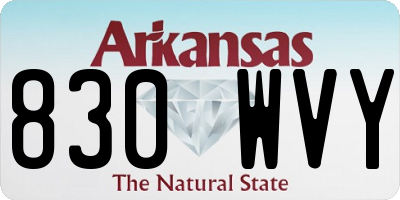 AR license plate 830WVY