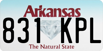 AR license plate 831KPL