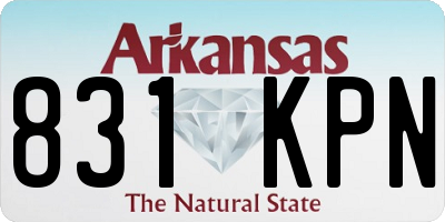 AR license plate 831KPN