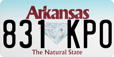 AR license plate 831KPO