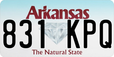 AR license plate 831KPQ