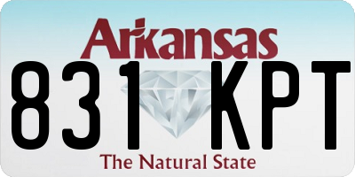 AR license plate 831KPT