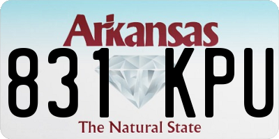 AR license plate 831KPU