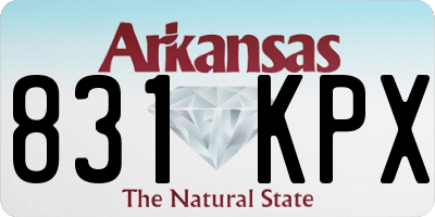 AR license plate 831KPX