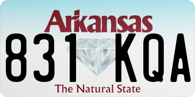 AR license plate 831KQA