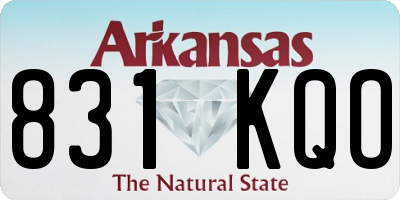 AR license plate 831KQO