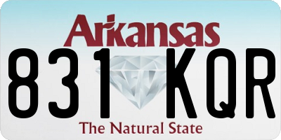 AR license plate 831KQR