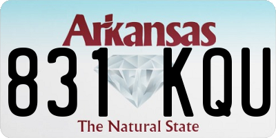 AR license plate 831KQU