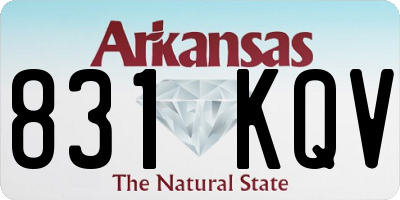 AR license plate 831KQV