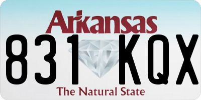 AR license plate 831KQX