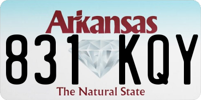 AR license plate 831KQY