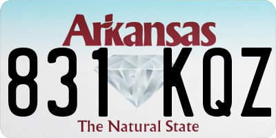 AR license plate 831KQZ
