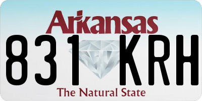 AR license plate 831KRH