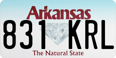 AR license plate 831KRL