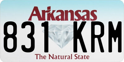 AR license plate 831KRM