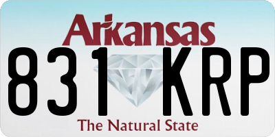 AR license plate 831KRP
