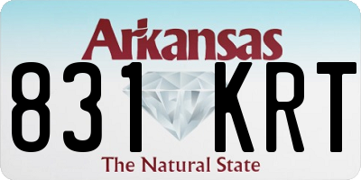 AR license plate 831KRT