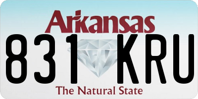 AR license plate 831KRU