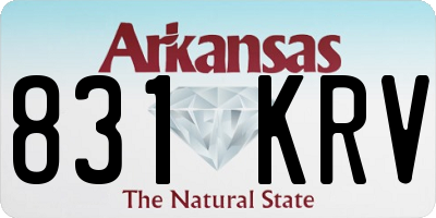 AR license plate 831KRV