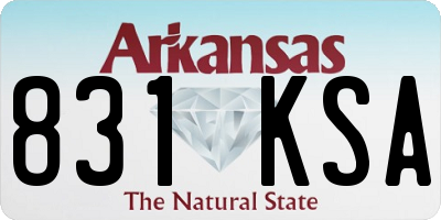 AR license plate 831KSA