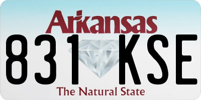 AR license plate 831KSE