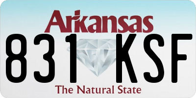 AR license plate 831KSF