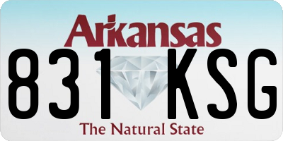 AR license plate 831KSG