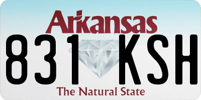 AR license plate 831KSH