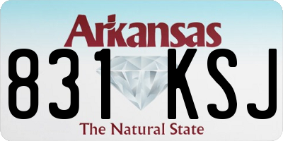 AR license plate 831KSJ