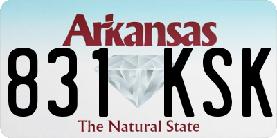 AR license plate 831KSK