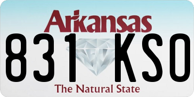 AR license plate 831KSO